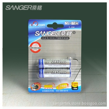 Rechargeable Ni-MH 1.2V 2850mAh AA Batteries 2 or 4 Pack